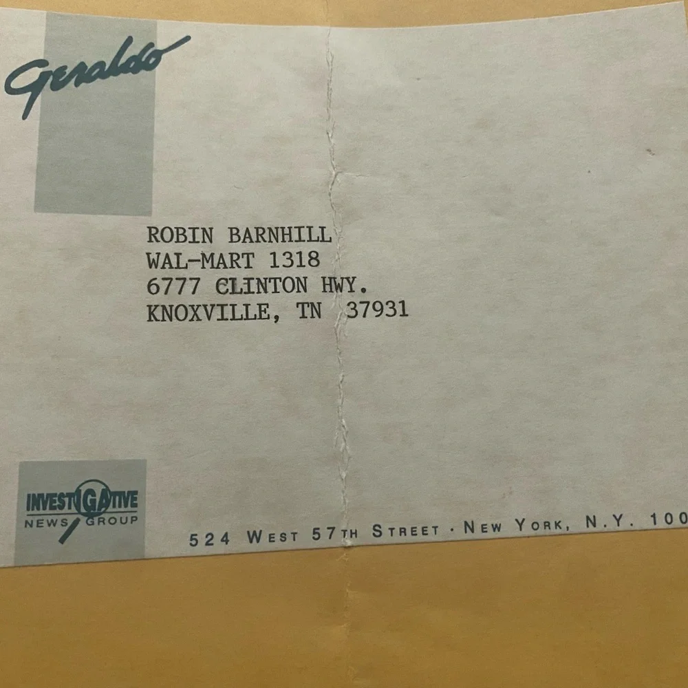 Geraldo Autographed Script - Picture 3 of 4